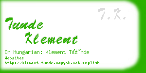 tunde klement business card